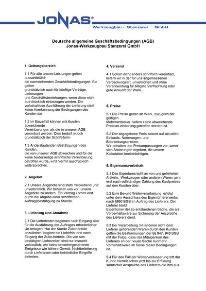 General Business Terms