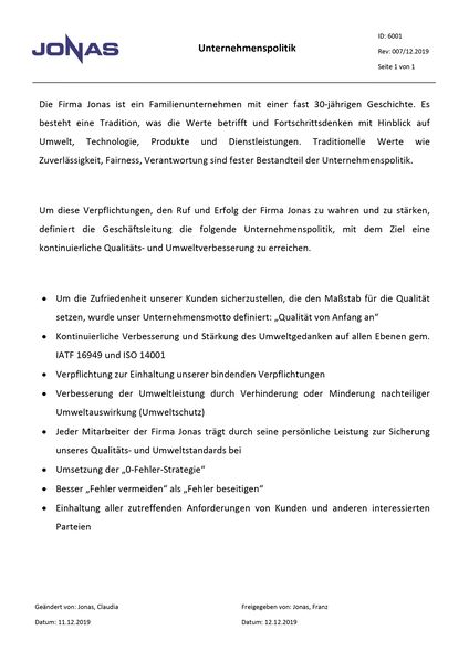 Unternehmenspolitik